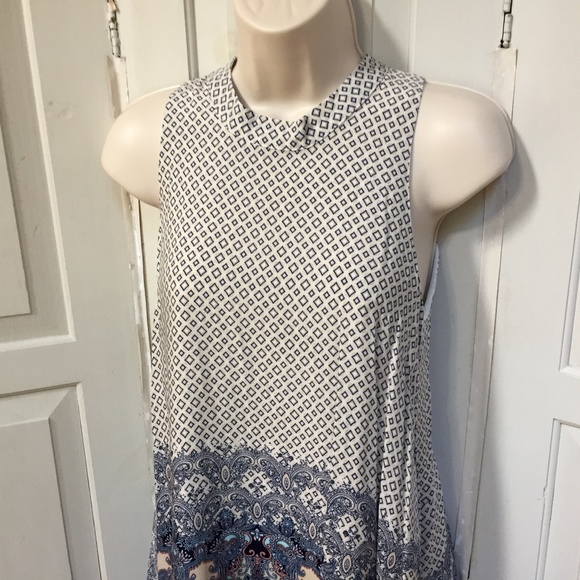 Francesca's Alya Paisley Boho Sleeveless Dress - Picture 9 of 14